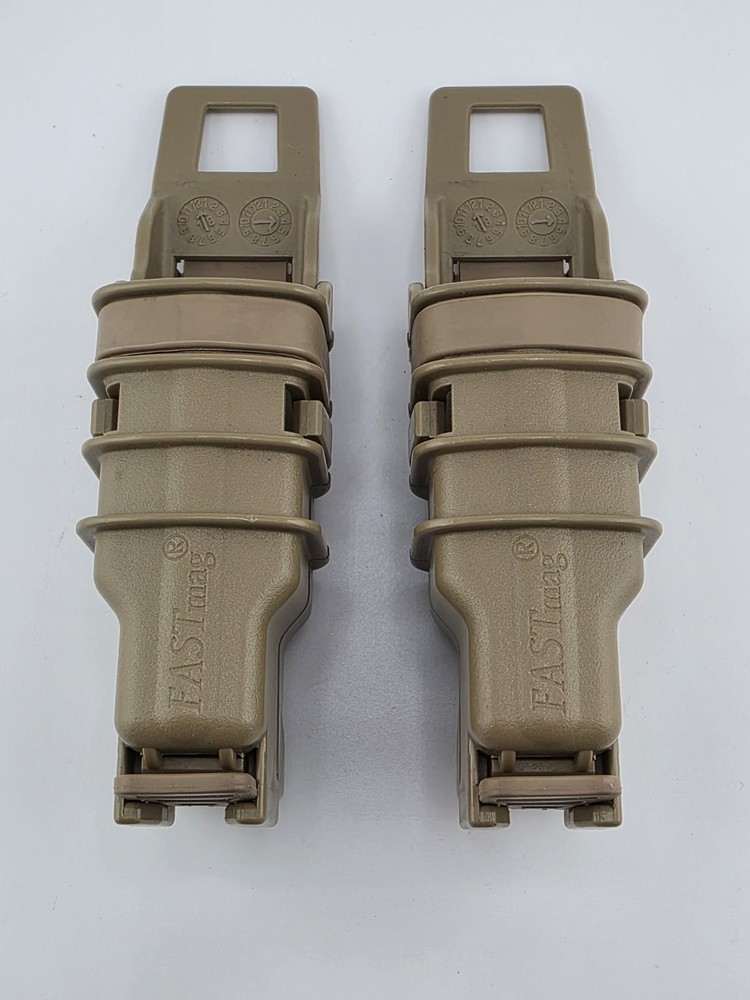 Fast Mag P/N 1687 Molle One Magazine Holder Coyote Brown Tan Set Of 2 Pouches