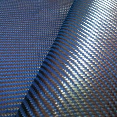 12″ x 5FT Twill Weave Carbon Fiber Fabric Cloth Black Blue(3K, 9.1oz, 59″ x 12″)