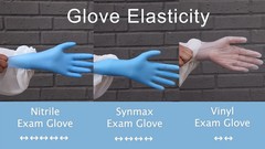 Blue 4mil Synmax Vinyl Exam Gloves Latex-Free & Power-Free 8 Pck 100 Each Size L
