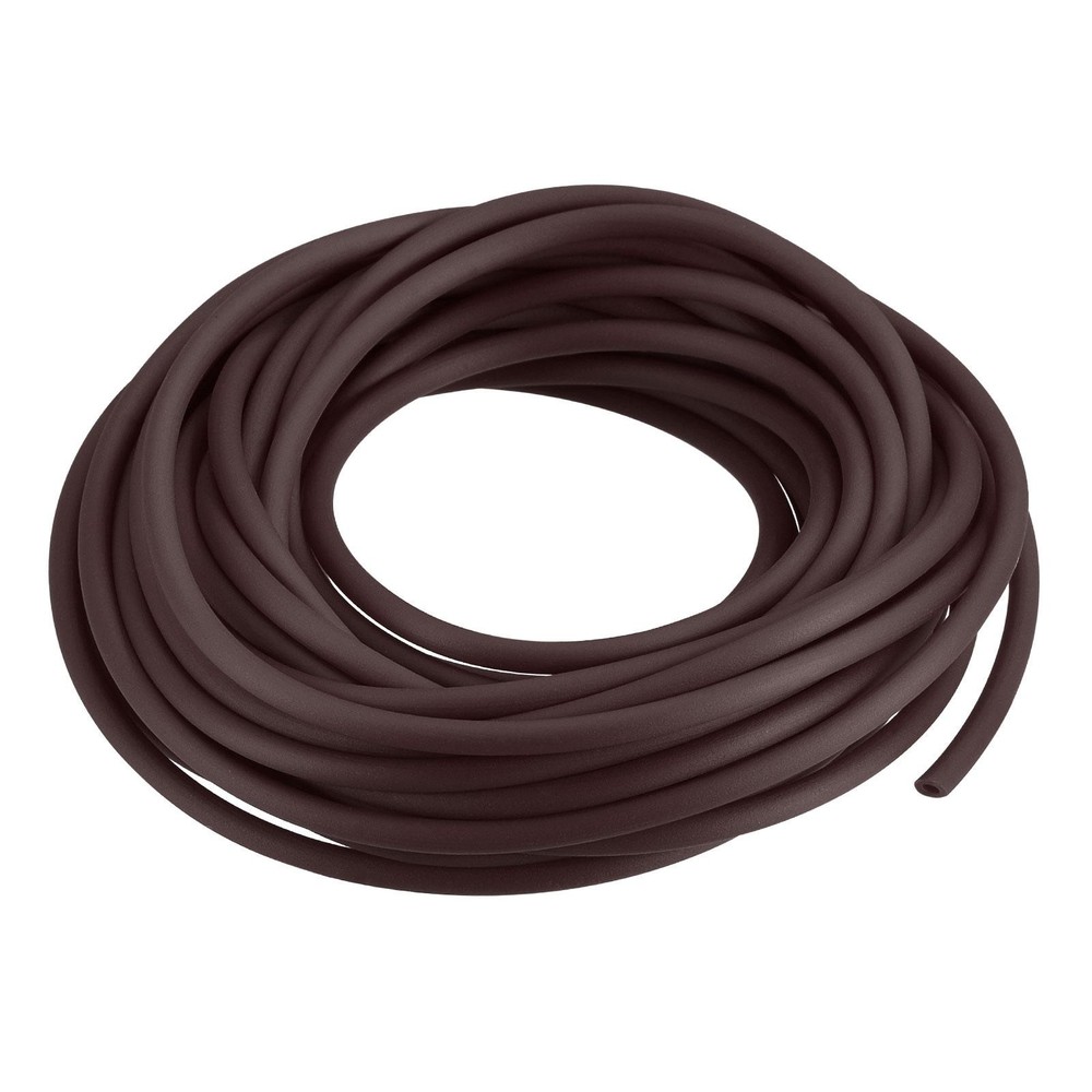 Rubber Cord Tube 16ft 1/8″ Dia 1/16″ Hole Dark Brown Hollow Tubing for DIY Craft