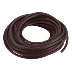 Rubber Cord Tube 16ft 1/8″ Dia 1/16″ Hole Dark Brown Hollow Tubing for DIY Craft