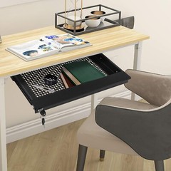 Slide Out Under Desk Keyboard Tray Pull Out Keyboard Drawer Shelf Vented Design