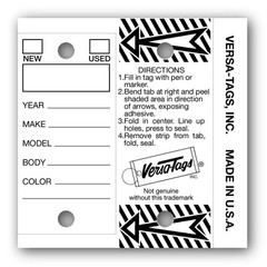 Genuine Versa-Tag® Key Tags (Half-Pack) (125 and 3*3 inches, White