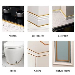 Ebrima Peel and Stick Flexible Decorative Trim, Self Adhesive Glitter Caulk S…