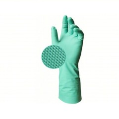 12 Pair Ansell 37-200 Light Green Nitrile Rubber Gloves Kitchen Washing Up Large