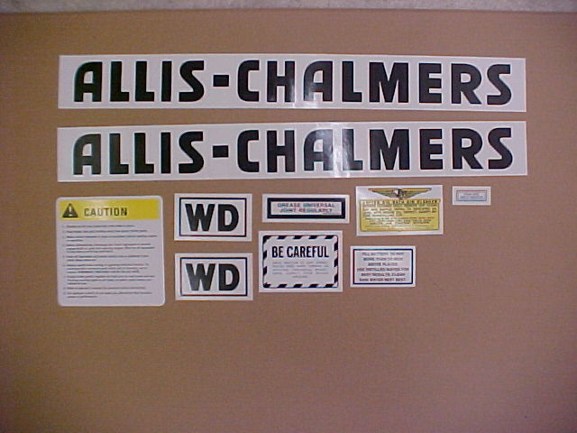 Decal set for Allis Chalmers WD decal set, TRACTOR