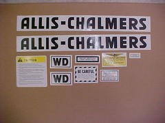 Decal set for Allis Chalmers WD decal set, TRACTOR
