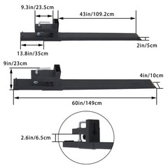 Clamp On Bucket Loader Attachment Skid Steer Tractor Pallet Forks 60″ 4000Lbs