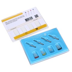 AZDENT Dental Fiber Posts Resin High-intensity Screw Thread Glass Post +4 Drills