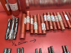 Lot of 110 HSS End Mills, 1/2″ & Smaller NEW OLD STOCK Clausing Mill