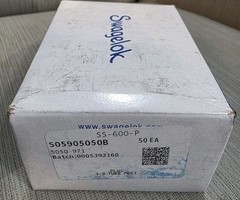 *Box of 50* Swagelok Stainless Steel Tube Plug Fitting, 3/8″ Tube, SS-600-P