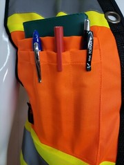 FX HI-ISIBILITY Surveyor Three Tones Orange Safety Vest Solid front & Mesh back