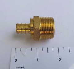 1) 1/2″ PEX X 3/4″ MALE NPT THREADED ADAPTER BRASS CRIMP FITTINGS – LEAD FREE