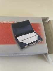Mini Brief Case Business / Credit Card Holder dark Brown Leatherette 🔥NIB🔥gift