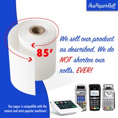 (100 Rolls) 2 1/4 x 85′ Thermal Paper Credit Card & Cash Register Tape
