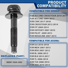 5-Piece Air Filter Housing Screw Set Compatible with Accor Size: 90091-RAA-A00