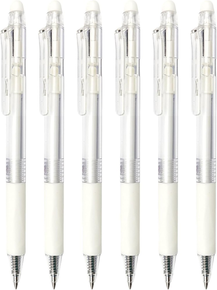 6 Pcs Erasable Gel Pens Retractable Gel Ink Pens Erasable Pen 0.5mm Fine Point