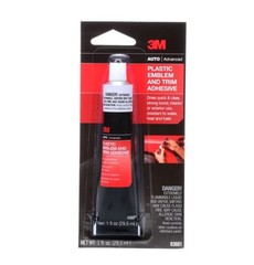 3M Plastic Emblem and Trim Adhesive, 03601, 1 oz