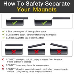 50 Pack Neodymium Magnets, 2.36×0.39×0.2In, Rare Earth Metal