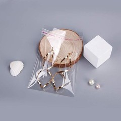 Clear Resealable Cellophane Bags Adhesive for Jewelry Candies Cookies Decorative