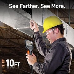 10FT Articulating Borescope with Light, 0.25inch Two-Way Endoscope Camera
