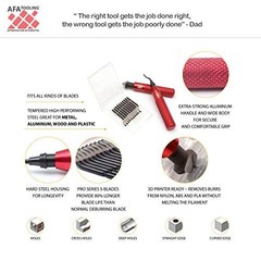 Deburring Tool with 2 Countersink Reamers & 10 Blades for Metal, PVC, Plastic, 3