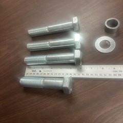 4 Hex Bolts (3) 6 Inch (1) 5 Inch Long Grade 3/4 In Diameter