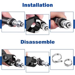 100/260Pc Stainless Steel Single Ear Car High Pressure Fuel Stepless Hose Clamps