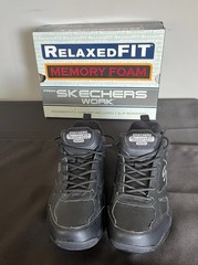 Skechers Work Relaxed Fit Slip Resistant Memory Foam Shoes Womens 7.5 Black