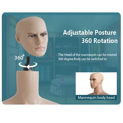 Male Mannequin Full Body Dress Form Sewing Dress Model Mannequin Stand 73 inch