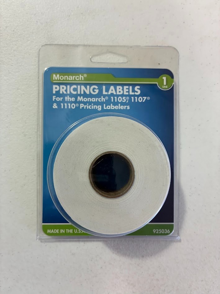 Genuine Monarch 1110 White Pricing Labels 3 Rolls – Authorized Dealer (000542)