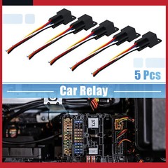 Universal 24V 40A SPDT Car Relay 5 Pin 5 Wires w/ Harness Socket Plug Pack of 5