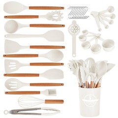Gaixvny Kitchen Utensils Set – 34 PCS Non-Stick Silicone Cooking Utensils Set wi