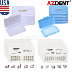 AZDENT Dental Orthodontic Metal Brackets Braces / Orthodontic Scented Wax USA