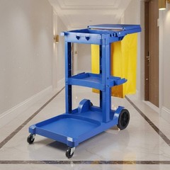 Hotel Linen Cart Easy to Maneuver Multifunctional Janitorial Cart for Janitors
