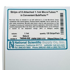 National Scientific Strips of 8 Attached 1.1ml Microtubes 120 strips/pack