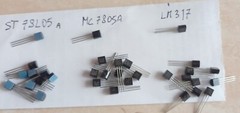 Kit ST 78L05A TO92 (10pz), MC7005A To92 (10pcs) . LM317 to92 (10pcs)