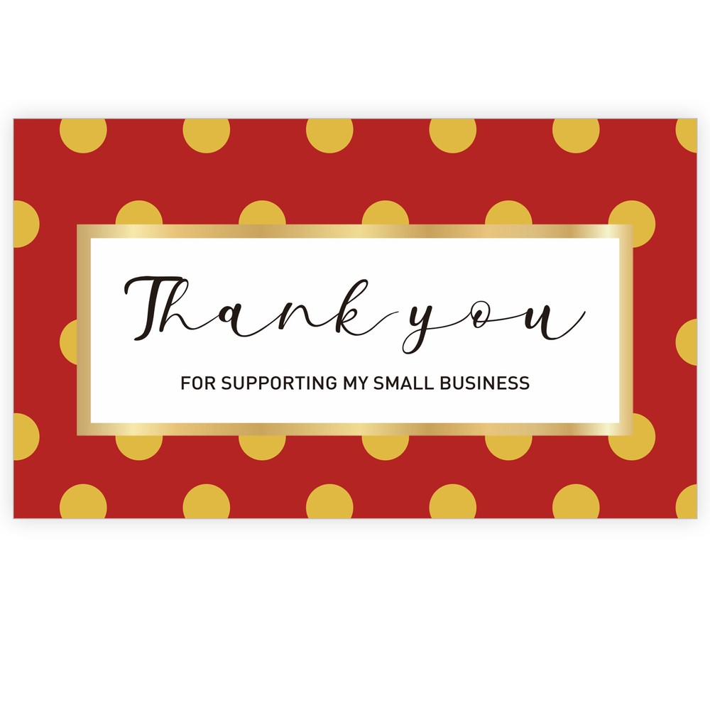 Thank You Cards Small Business (3.5 x 2 Inches – 100 pcs, 300GSM) by Modern 5th