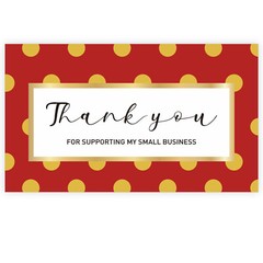 Thank You Cards Small Business (3.5 x 2 Inches – 100 pcs, 300GSM) by Modern 5th