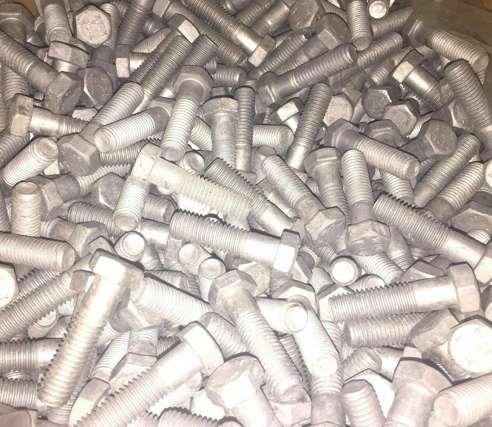1/2-13 X 6 Hex Head Cap Screws Hot Dipped Galvanized 25 Pieces