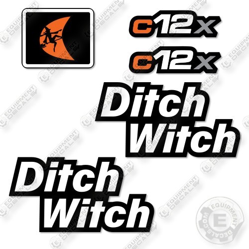 Fits Ditch Witch c12x Decal Kit Trencher- 7 YEAR OUTDOOR 3M VINYL!