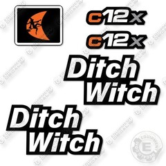 Fits Ditch Witch c12x Decal Kit Trencher- 7 YEAR OUTDOOR 3M VINYL!