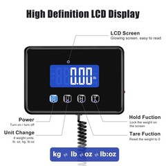 Shipping Scale Digital Postal Scale 440 lbs x 1.7 oz. AC/DC Package LCD