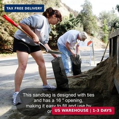 ASKIZ Heavy Duty Sand Bags with UV Protection – 16″ x 25.5″ Ultra Tough Polyprop