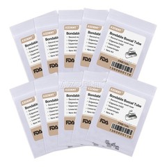 10X AZDENT Dental Orthodontic Bondable Buccal Tube 2nd Molar Edgwise 022 Non-Con
