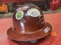 Vintage MSA Skullgard Brown Hard Hat
