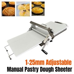1-25mm Croissant Dough Press Machine Manual Pastry Dough Sheeter Dough Roller