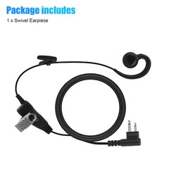 PTT Mic Swivel Earpiece for Motorola Radio Walkie Talkies CP200 CLS1410 CLS1110