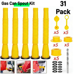 5x Gas Can Spout Nozzle Vent Kit Replacement For Old Style Caps Plastic Gas Cans