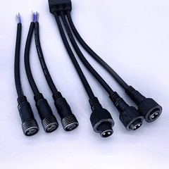 IP67 Outdoor Waterproof Male Female Cable Plug Parallel Connector Cable Splitter